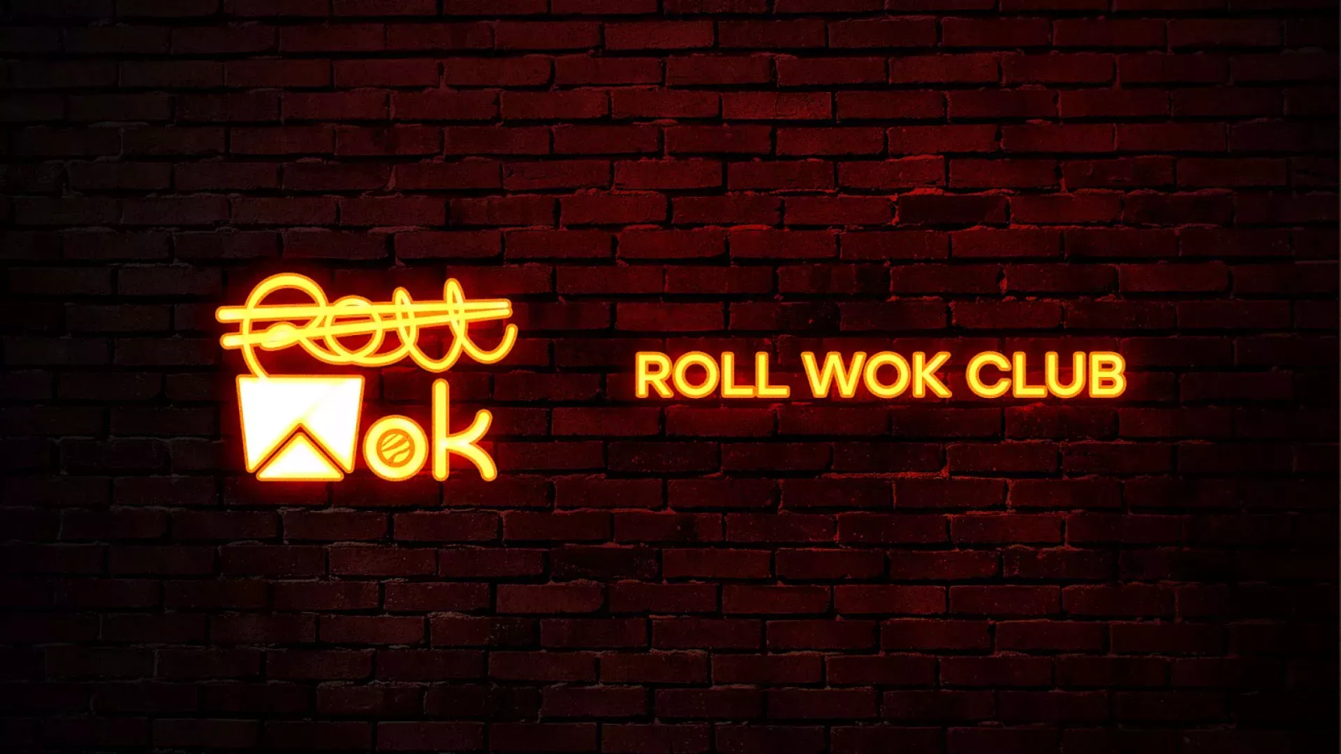 Разработка интерьерной вывески суши-бара «Roll Wok Club» в Наволоках